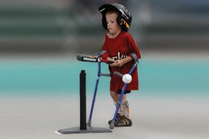 Another Miracle League batter getting a hit
