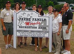 Dedication of Favre Family Miracle Recreation Area